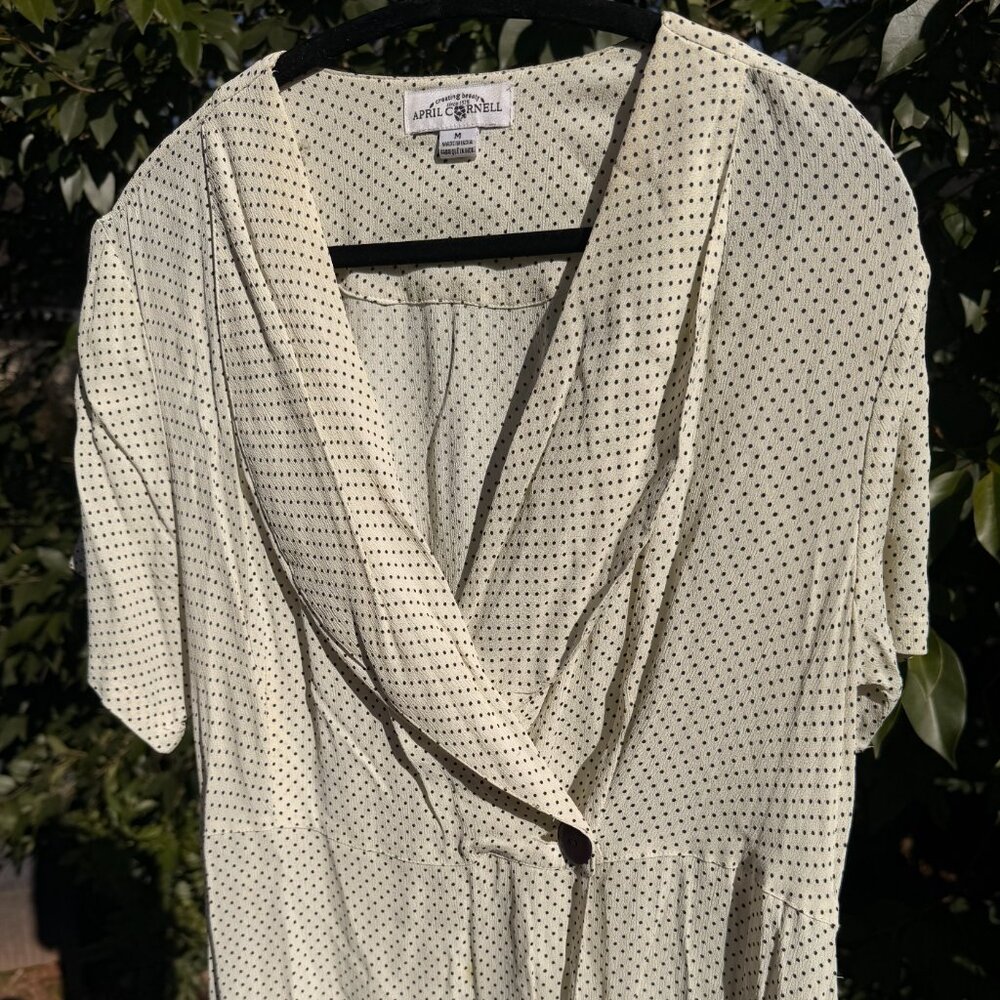 April Cornell Polka Dot Wrap Dress
